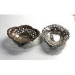 2 small silver sweet dishes weight 48g
