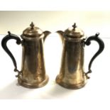 2 Silver water jugs Sheffield silver hallmarks total weight 805g age related marks dents etc
