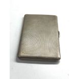 Large engine turned silver cigarette case Birmingham silver hallmarks weight 198g