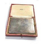 Fine boxed silver and gold trim cigarette case weight 207g