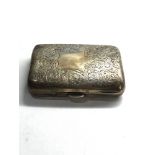 Antique silver cigarette case birmingham silver hallmarks weight 80g