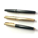 3 vintage parker fountain pens