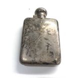 Silver hip flask Birmingham silver hallmarks weight 102g cork fitting lid does not close tight