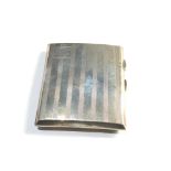 Silver cigarette case Chester silver hallmarks weight 80g