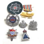 Selection of emergency service badges inc police -fire service etc