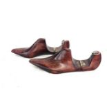Pair antique wooden shoe lasts