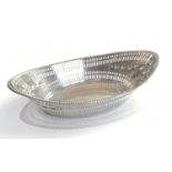 Antique pierced silver oval sweet dish by James Dixon Sheffield silver hallmarks measures approx