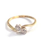 18ct gold diamond ring 0.30ct weight 2g