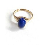 9ct gold lapis ring 1.8g