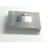 Aspreys Commemorative silver match box case opening of the dorchester hotel 1990 measures approx