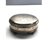 Large antique silver jewellery box Birmingham silver hallmarks measures approx 14.5 cm by 10.5cm