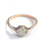 Antique 9ct gold diamond ring 1.8g