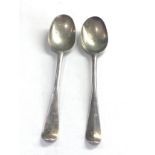 2 antique glasgow silver table spoons weight 120g