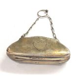 Antique silver coin purse Birmingham silver hallmarks