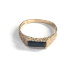 Vintage 9ct gold onyx ring 1.6g