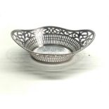 Antique pierced dutch silver sweet dish measures approx 16cm by 11cm weight dutch silver hallmarks