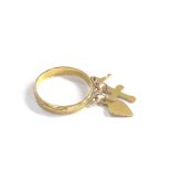 10ct gold gold vintage faith, hope & charity ring (1.8g)