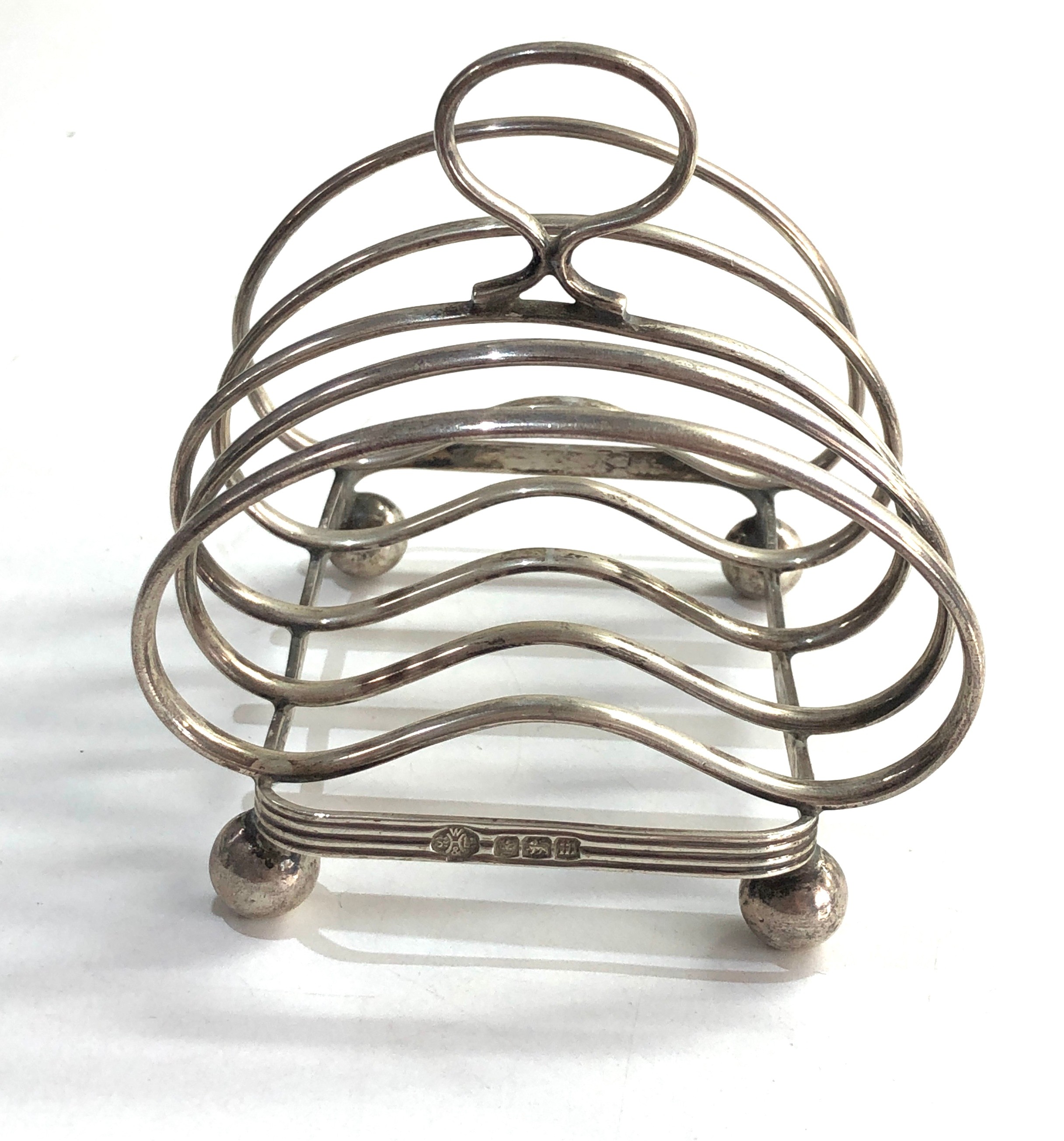 Antique silver toast rack Sheffield silver hallmarks weight 130g - Image 2 of 4