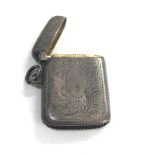 Antique silver vesta case