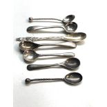 Selection of antique silver salt spoons