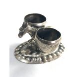 Antique silver donkey salt xrt as 800 grade silver measures approx 7cm by 5cm height 5cm