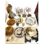Large selection of miscellaneous items includes collectors plates etc