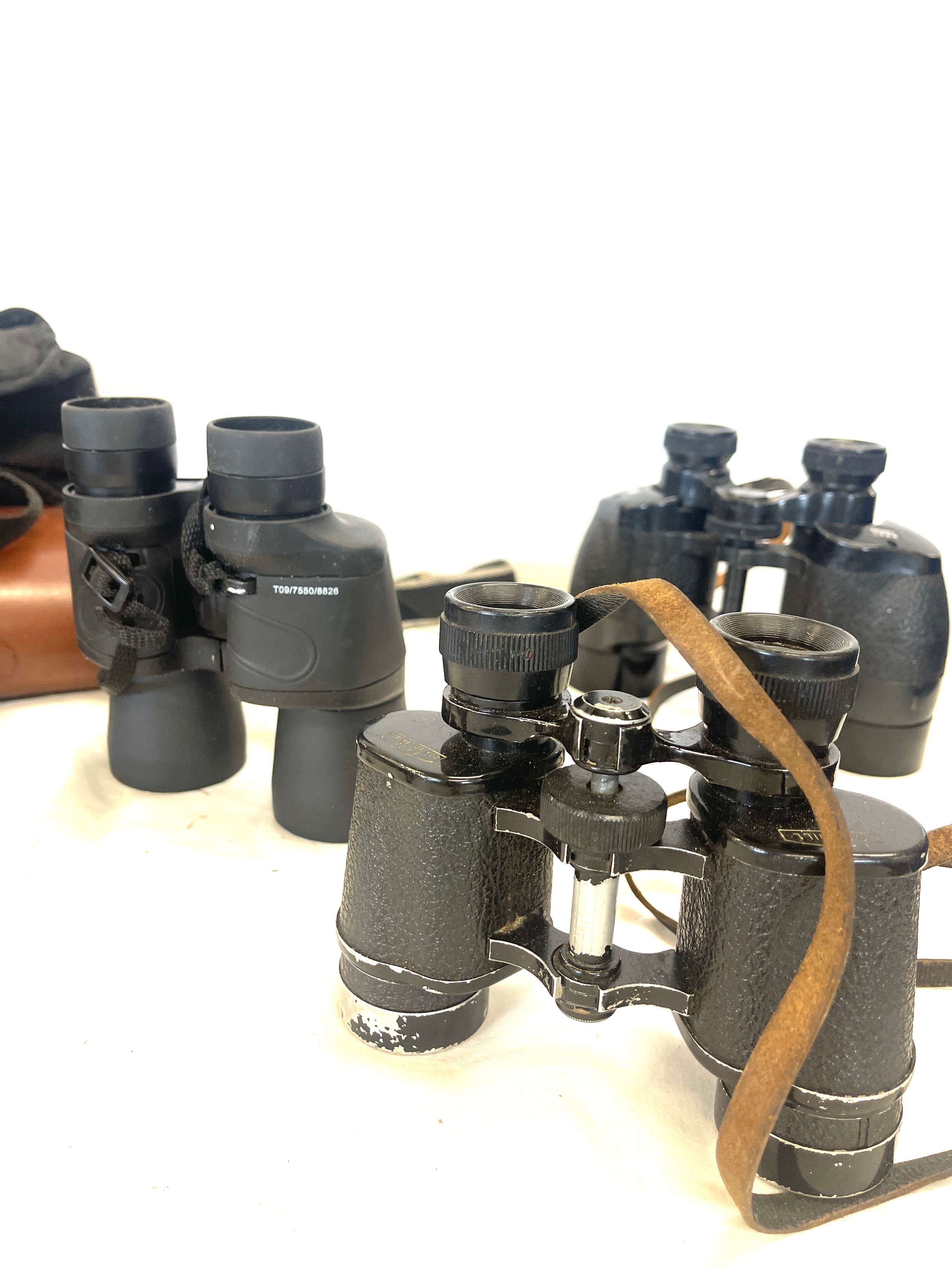 4 pairs of binoculars, Makers to include : Denhill, G.C Bateman, Solaross - Image 3 of 4
