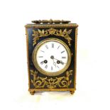 20. Victorian mantel clock with ebonized case and ormolu mounts