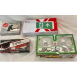Selection of car parts, to include fog lamps, exit box, Goodmans speakers etc