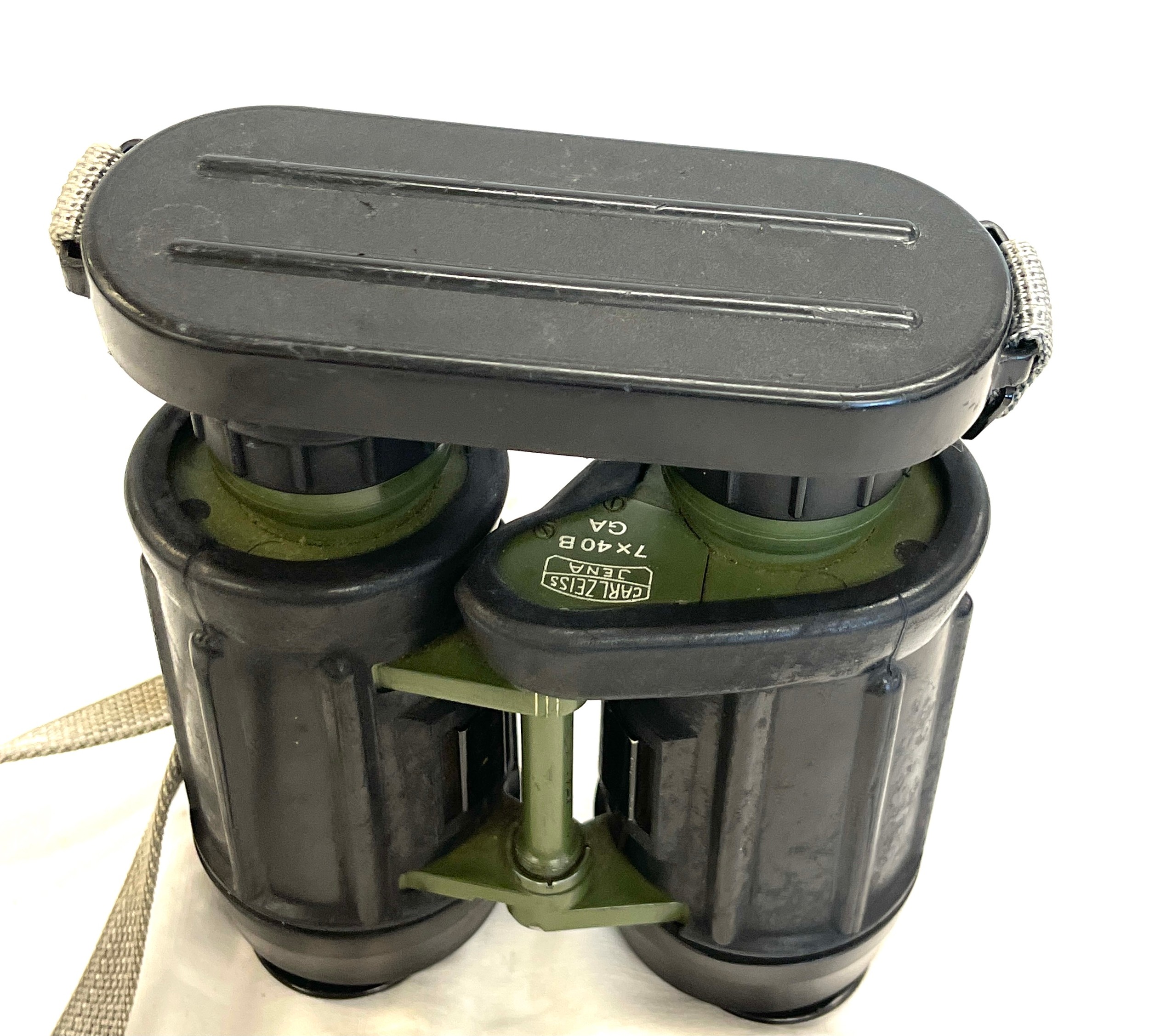 Carl Zeiss Jena 7 x 40b GA binoculars, with lens covers and carry straps - Image 2 of 5