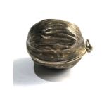 Novelty walnut shell pill box mexico silver please see images for details measures approx 4cm by 3.