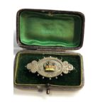 Victorian silver & enamel jubilee brooch boxed