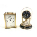 Glass dome clock, carriage clock both untested