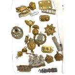 Selection of assorted cap badges