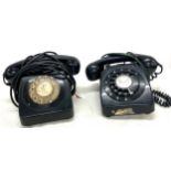 2 Vintage / Retro black telephones