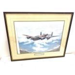 Safety home by John H Evans ( Lancaster in flight), approximate frame measurements Height 17 inches,