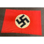 German WW2 original Nazi flag, approximate measurements: 44.5cm by 28cm