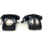 2 Vintage / Retro black telephones