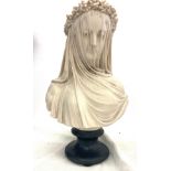 Exposition universelle by Trovis Bottee, A Filli Firenge Italy lady with veil bust on plinth,