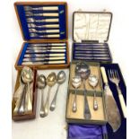 Selection of cased / boxed cutlery sets