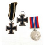 WW1 and WW2 Medals, Iron Cross, British military award