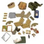 Selection of WW1 and WW2 military items.