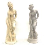 2 Greek naked lady small statues / ornaments, approximate height 16 inches