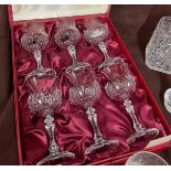 Selection of vintage and later cut glass