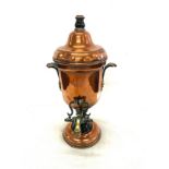 Vintage Copper Samovar measures approx 15.5" tall by Loysels