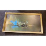 Barrie A F Clark spitfire picture in frame, approximate measurements: Width 43 inches, Height 22.5