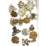 Selection of assorted cap badges