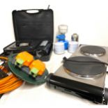 Selection of camping equipment includes gas stove etc