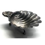 Antique mappin and webb silver oyster shell bowl measures approx 13.5cm by 12cm height 4cm weight