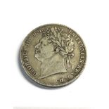 1823 King George IV silver half crown